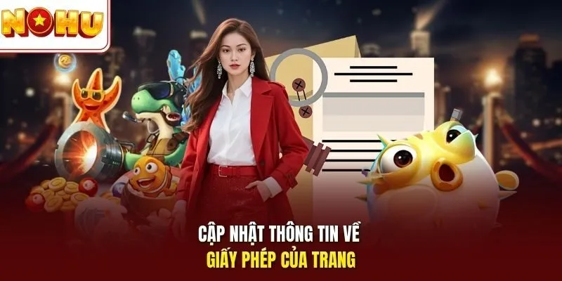 Cập nhật thông tin về giấy phép của trang